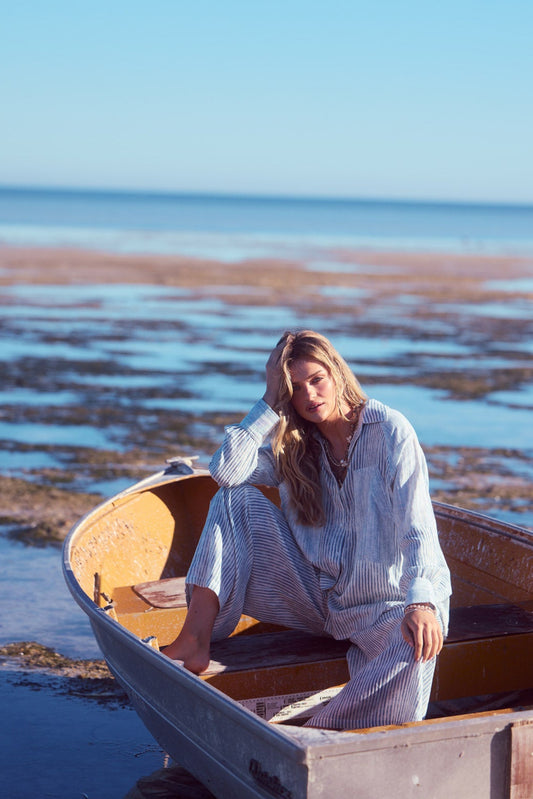 Bodhi Shirt in blue stripe — additional view 3.