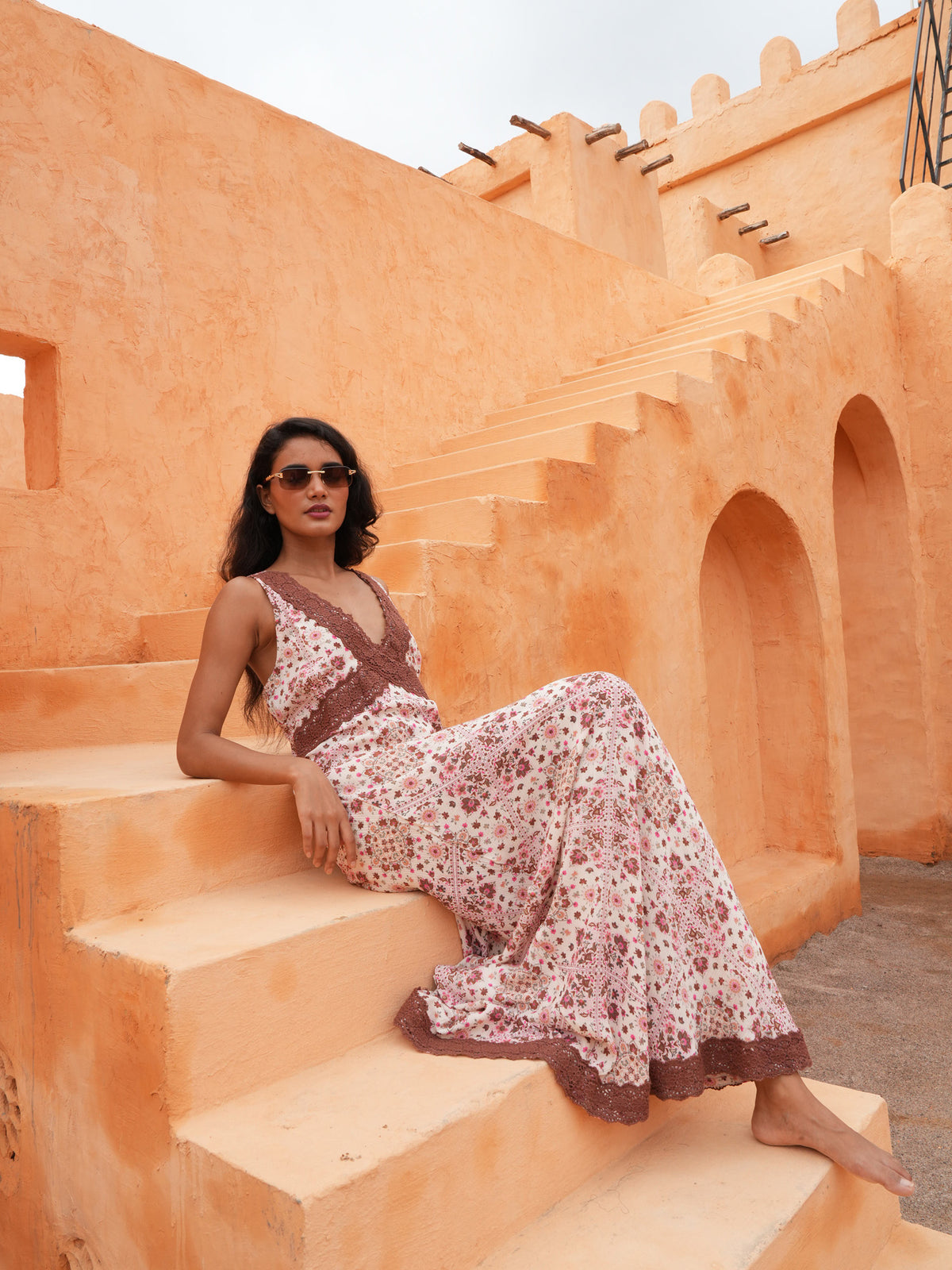 Luca Dress - Chai Floral
