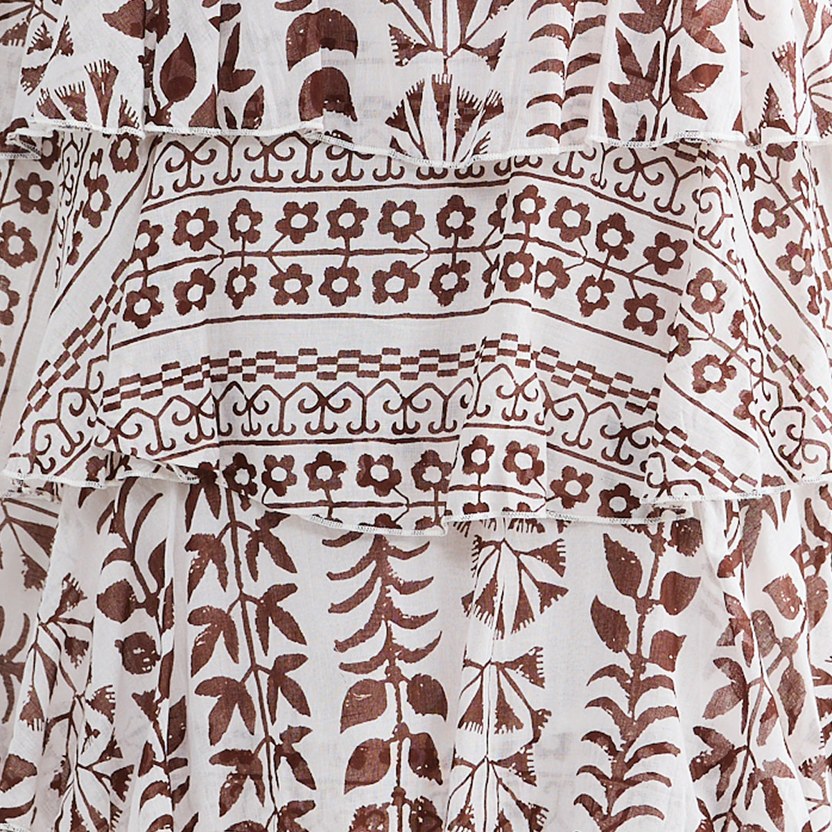 Chocolate Paro brown print swatch