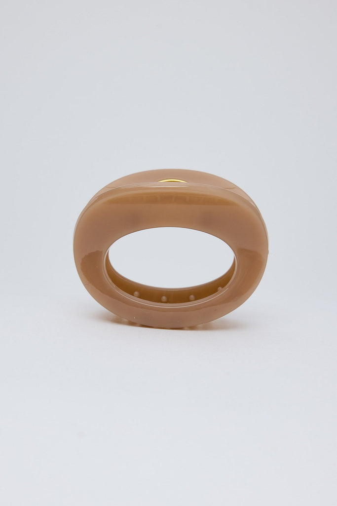 Taupe Hair Claw on a white background