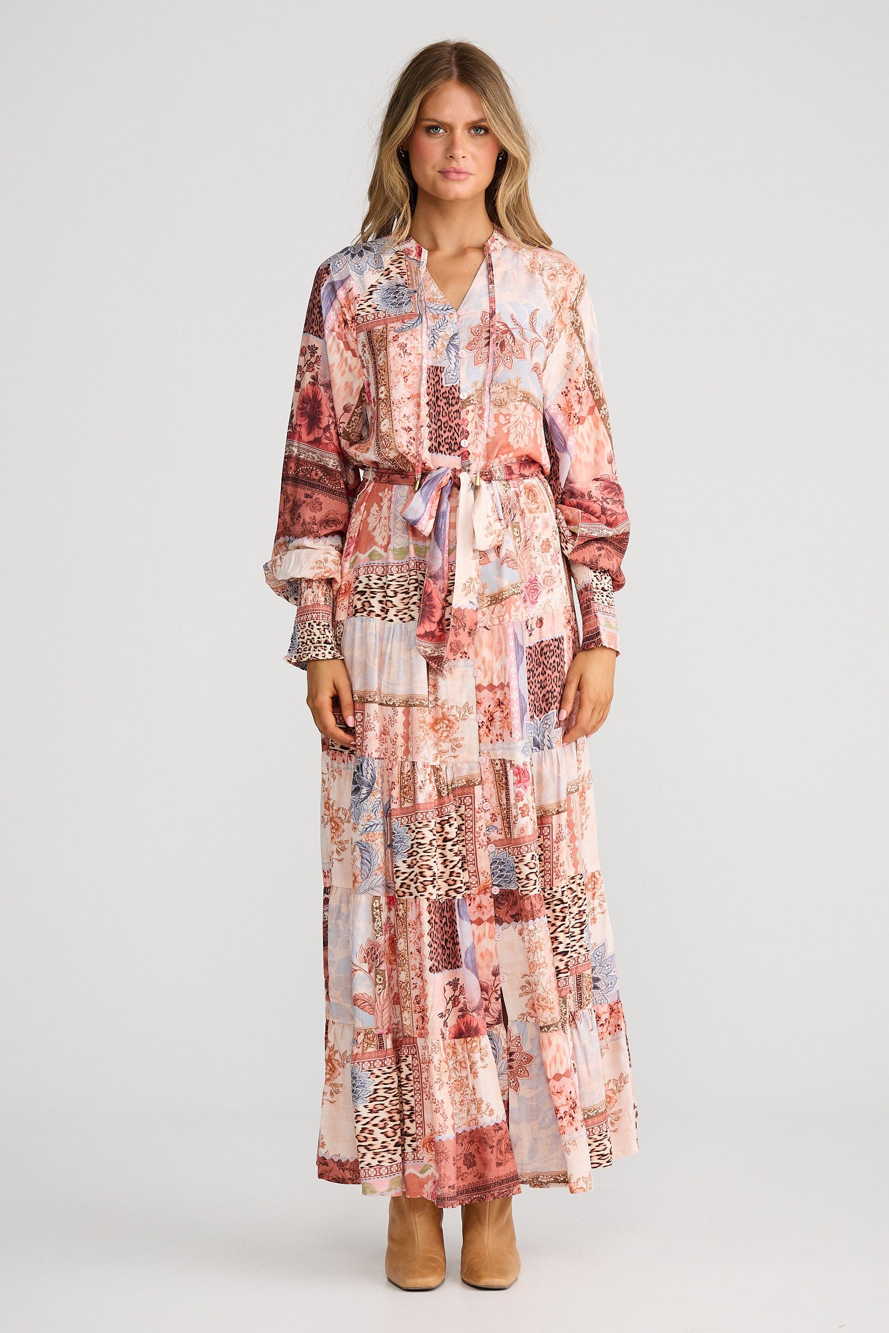 Dream Weaver Maxi Dress-Nomad Patchwork