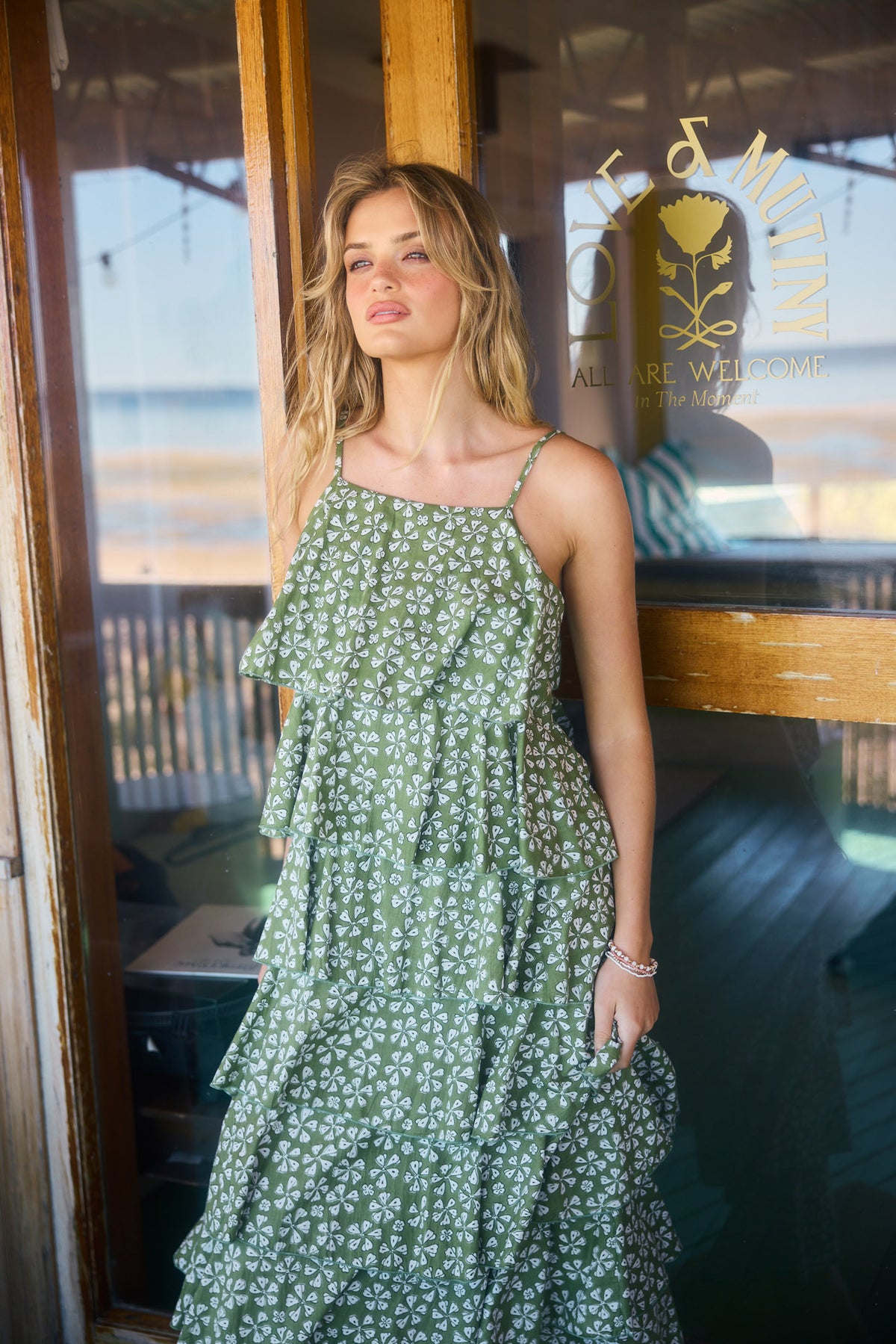 Rue Maxi Dress in sage petal — additional view 4.