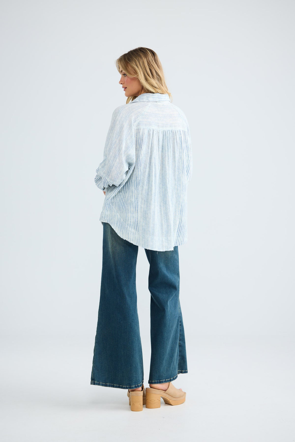Bodhi Shirt in blue stripe — additional view 2.