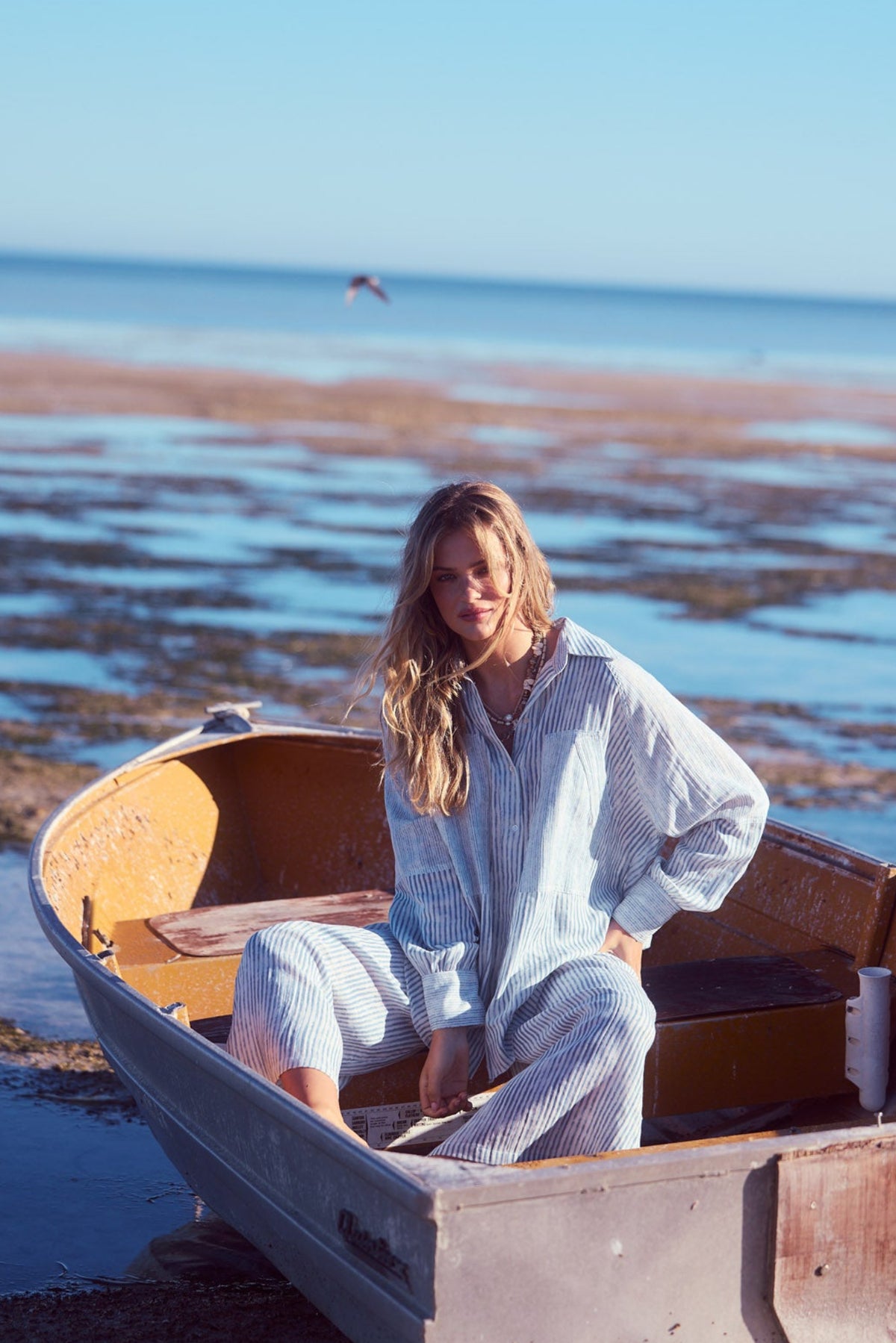 Bodhi Shirt in blue stripe — additional view 4.
