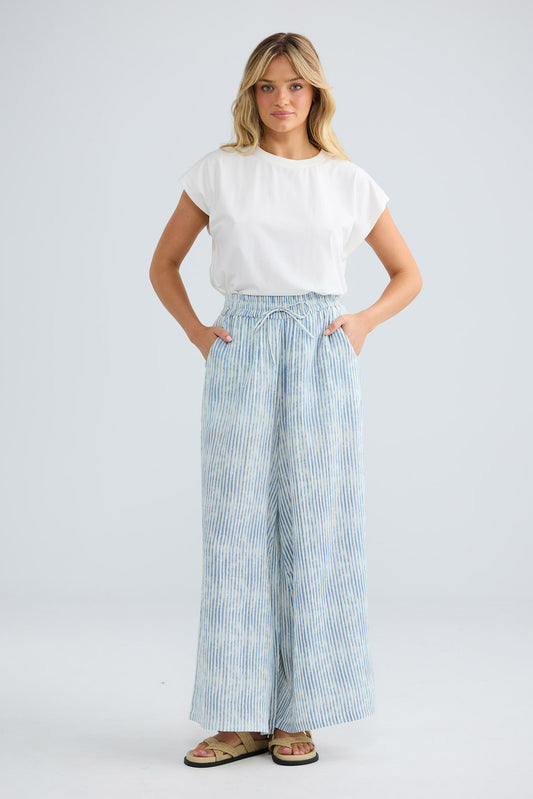 Freedom Pant in blue stripe — additional view.