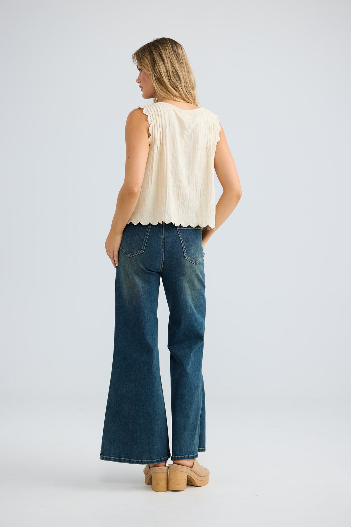 Narra Top in natural, back view.