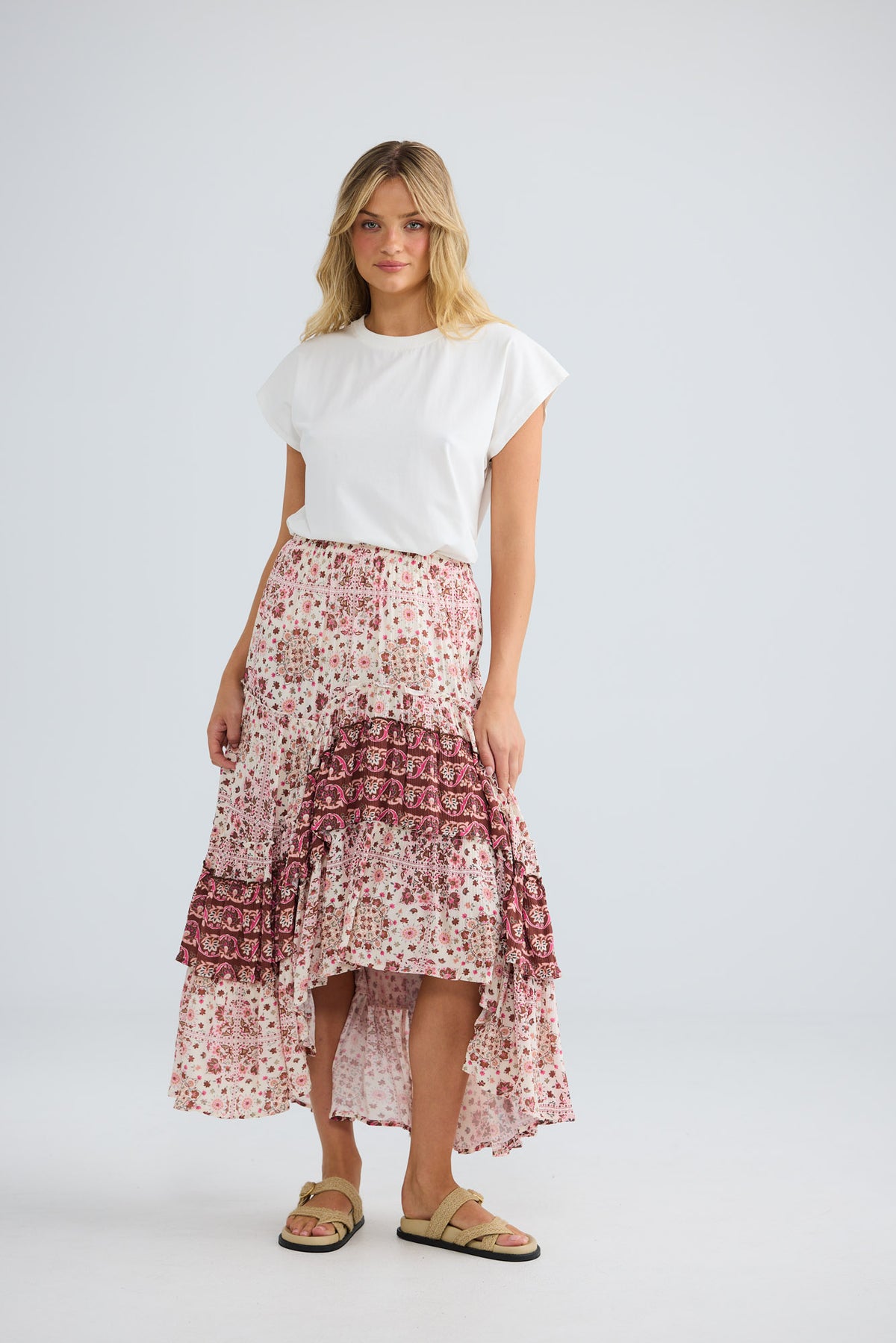 Sassy Skirt in chai floral — additional view 3.