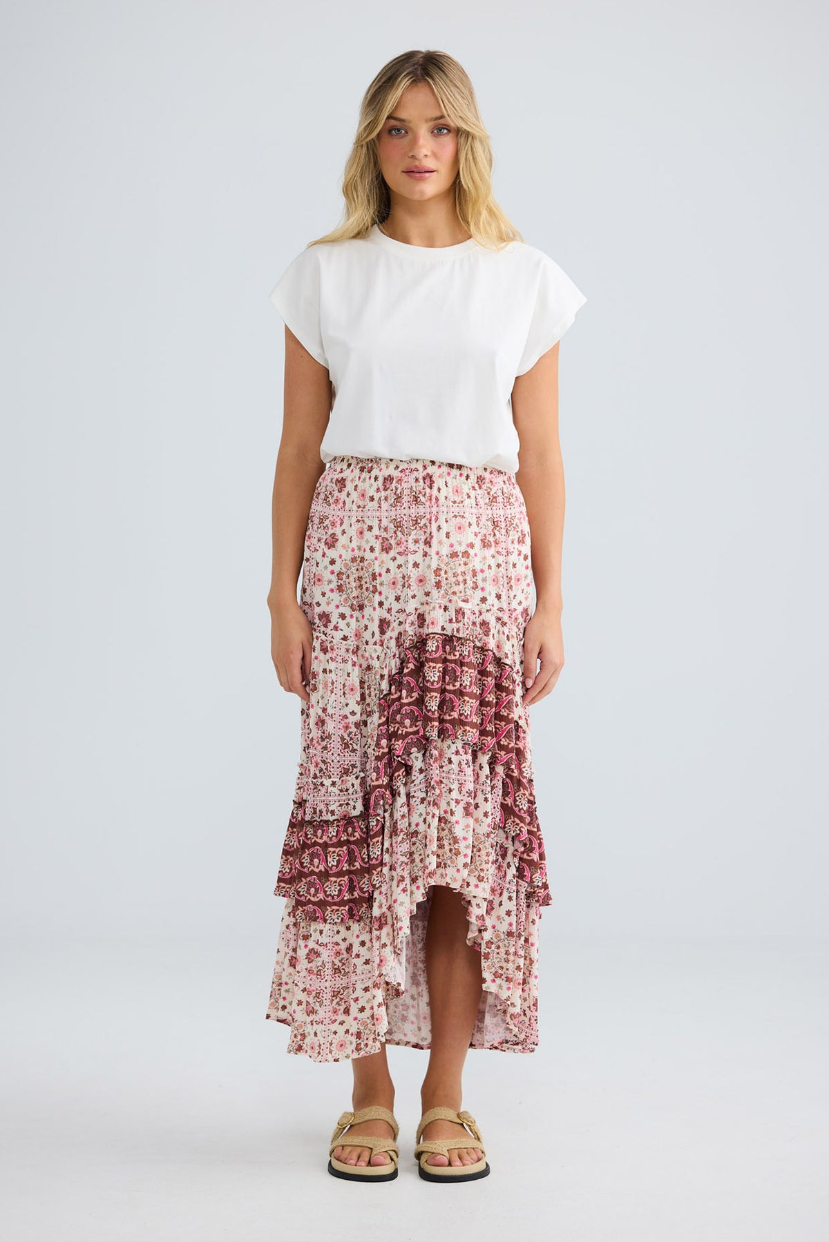 Sassy Skirt in chai floral — additional view 4.