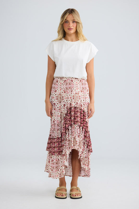 Sassy Skirt in chai floral — additional view 4.