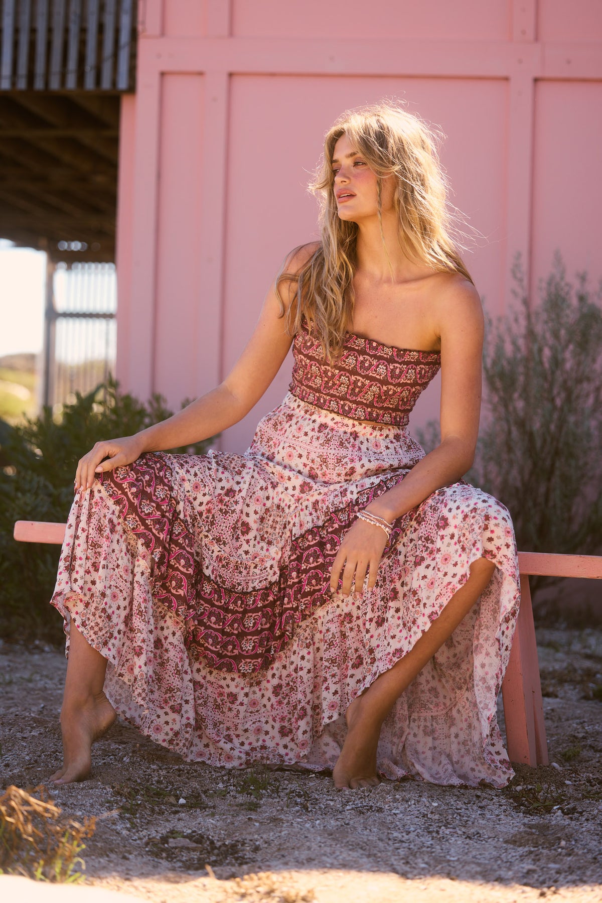 Sassy Skirt in chai floral — additional view 2.