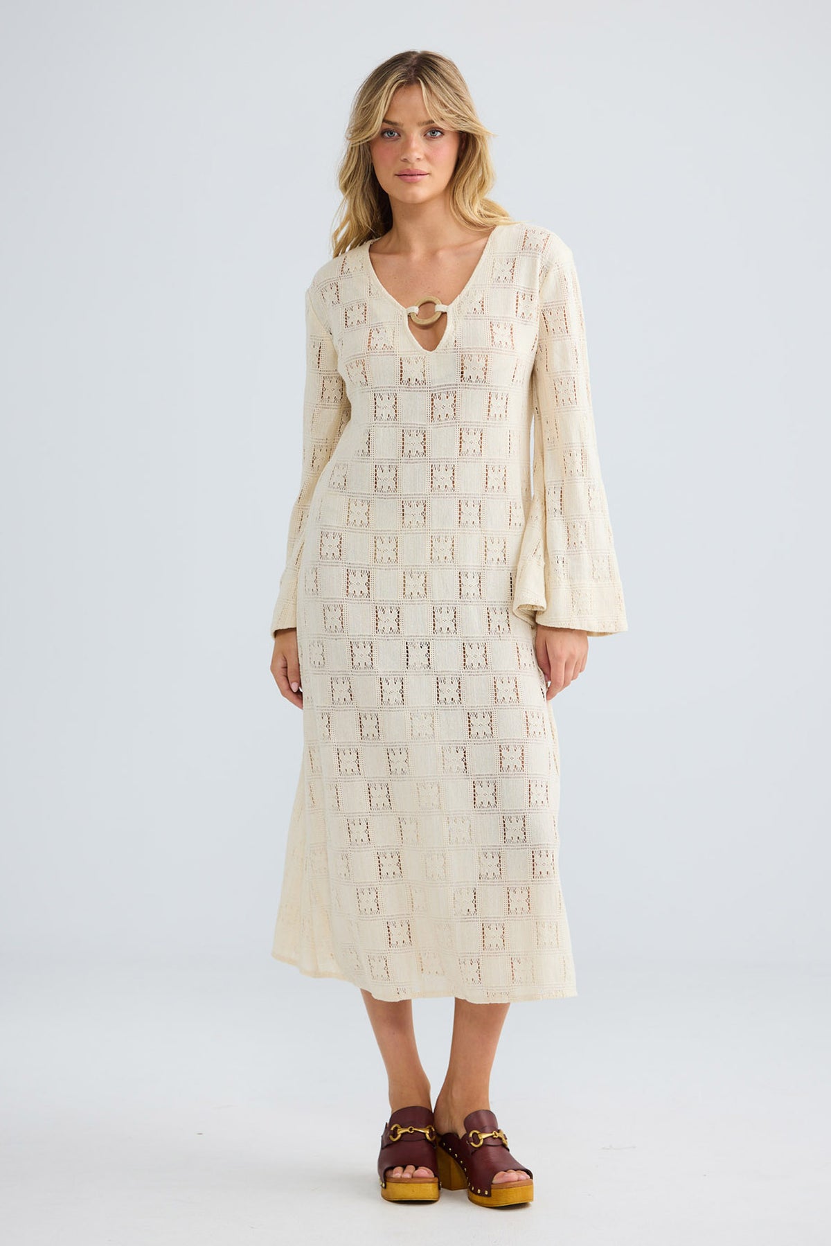 Boheme Maxi Dress in natural — additional view 4.