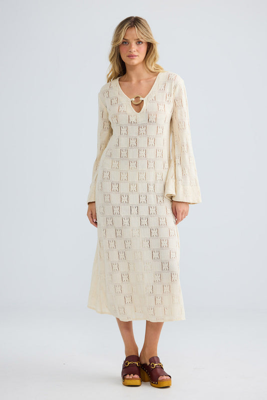Boheme Maxi Dress in natural — additional view 4.