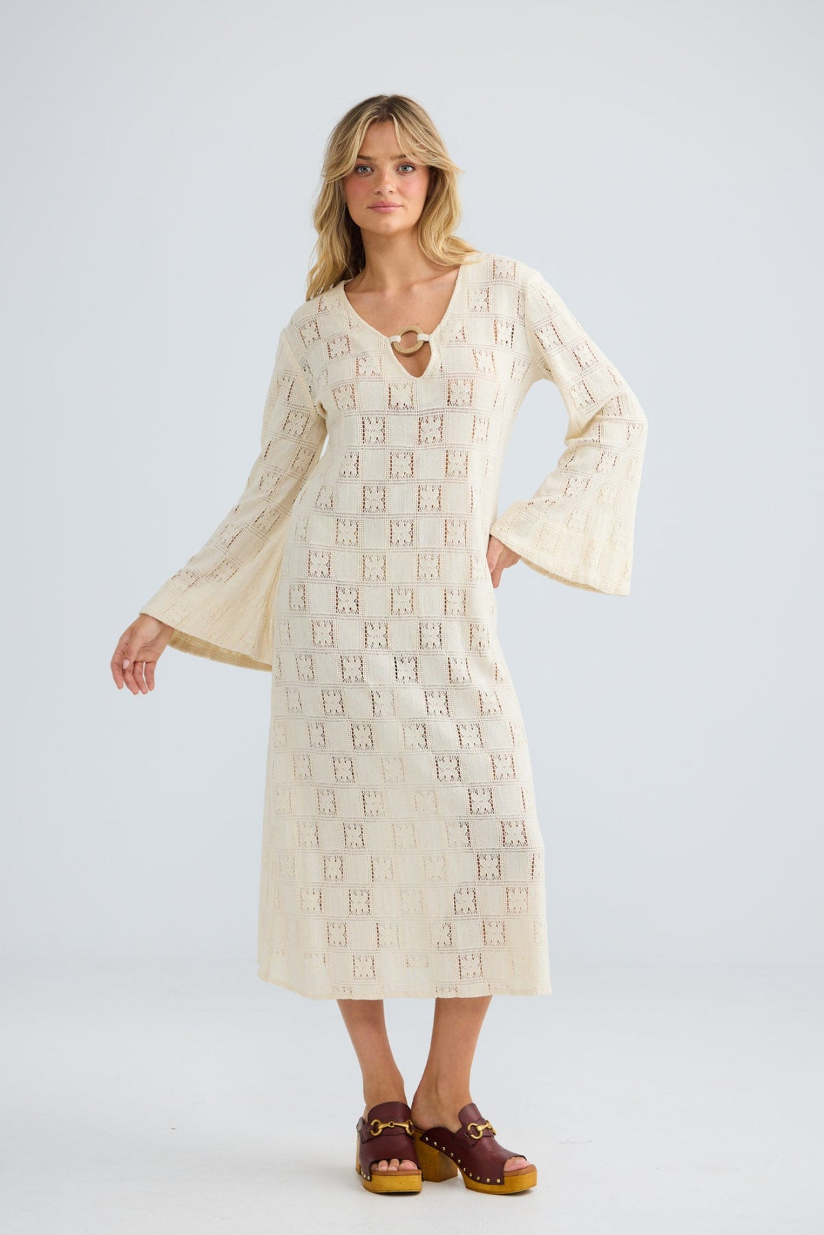 Boheme Maxi Dress in natural — additional view 5.