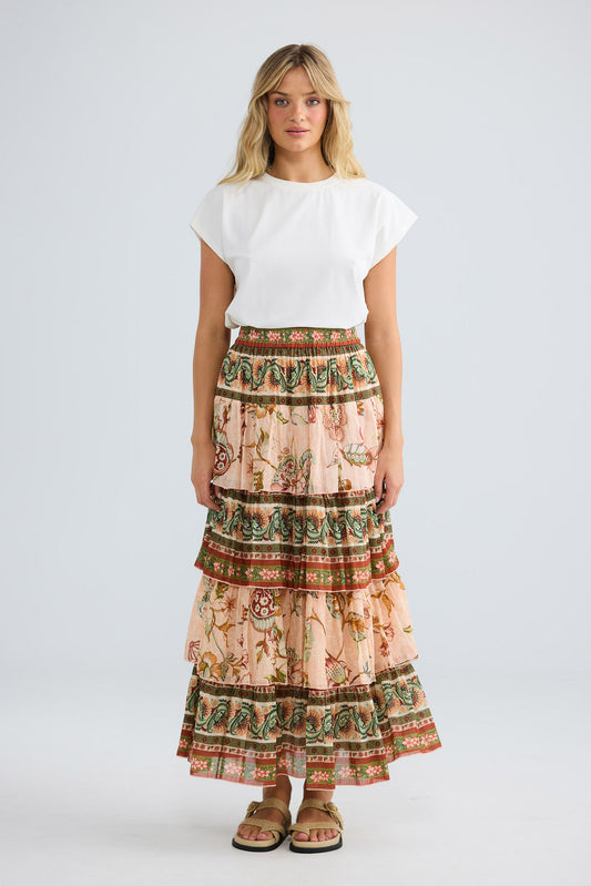 Ariel Maxi Skirt in wildflower oasis — additional view.
