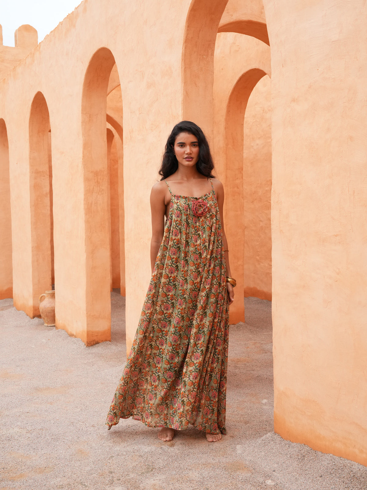 Noema Dress - Green Meadow