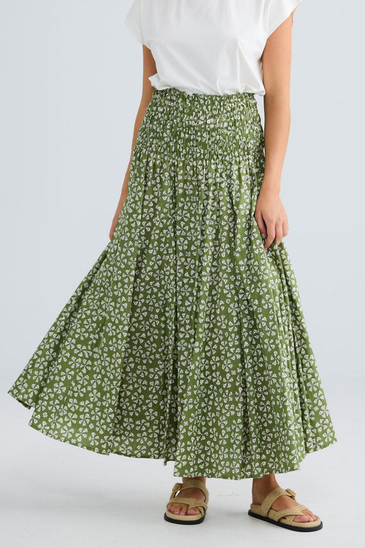 Balmoral Skirt in sage petal — additional view 2.
