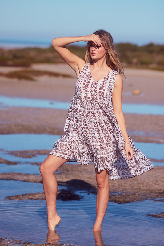 Lucky Charm Dress in chocolate paro — additional view.