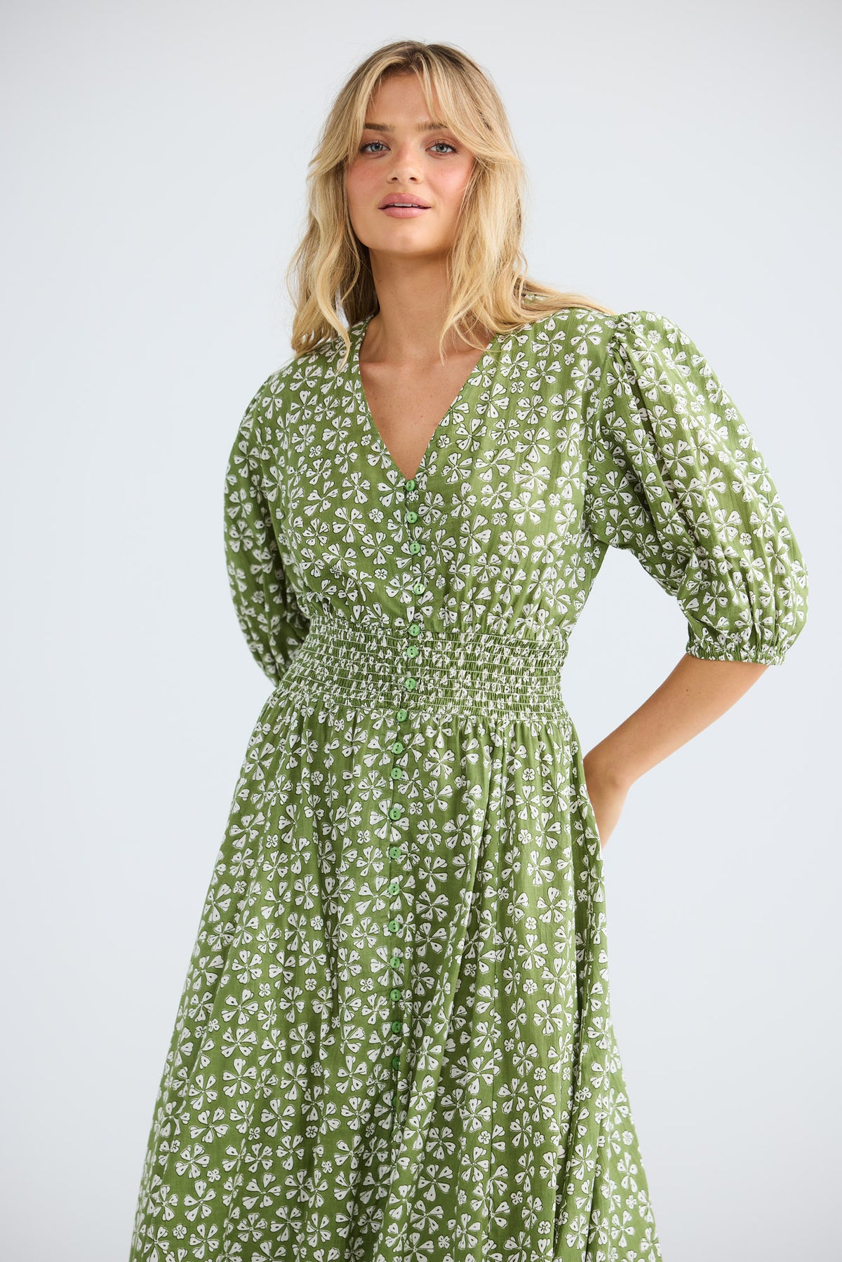 Halo Dress in sage petal — additional view 3.