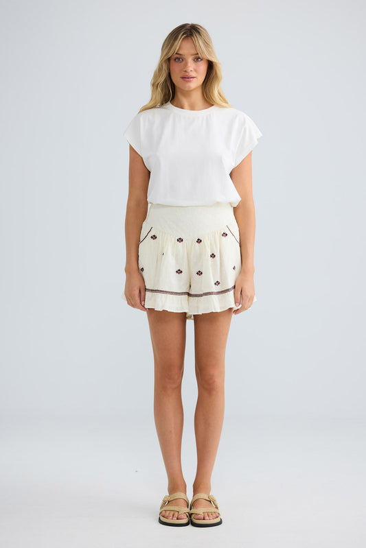 Saskia Short in natural dobby — additional view 3.