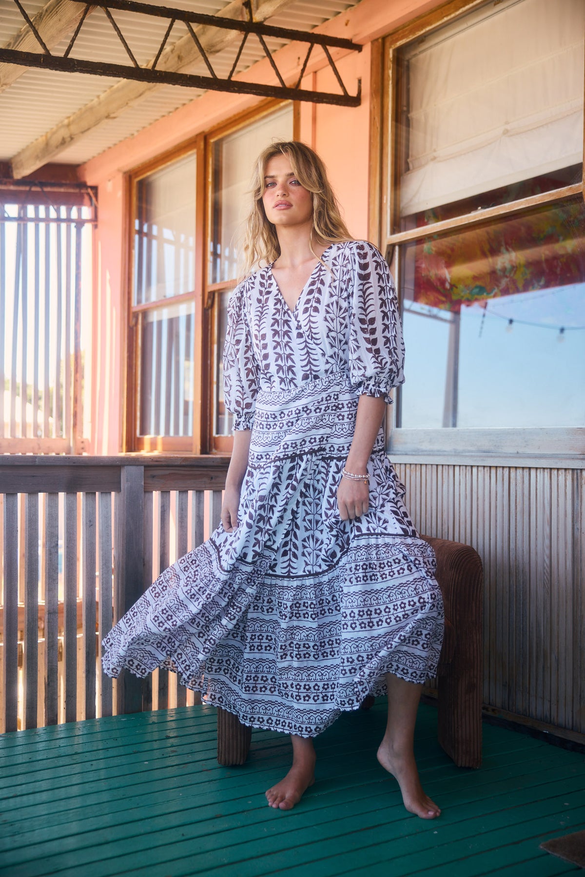 Tara Wrap Dress in chocolate paro — additional view 2.